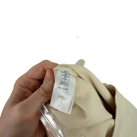 Marine Layer Bridget Wide Leg Crop Pants Papyrus Cream High Rise Womens 8 - Picture 6 of 7